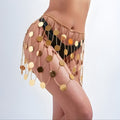 Gold Coin Tassel Waist Body Chain Skirt