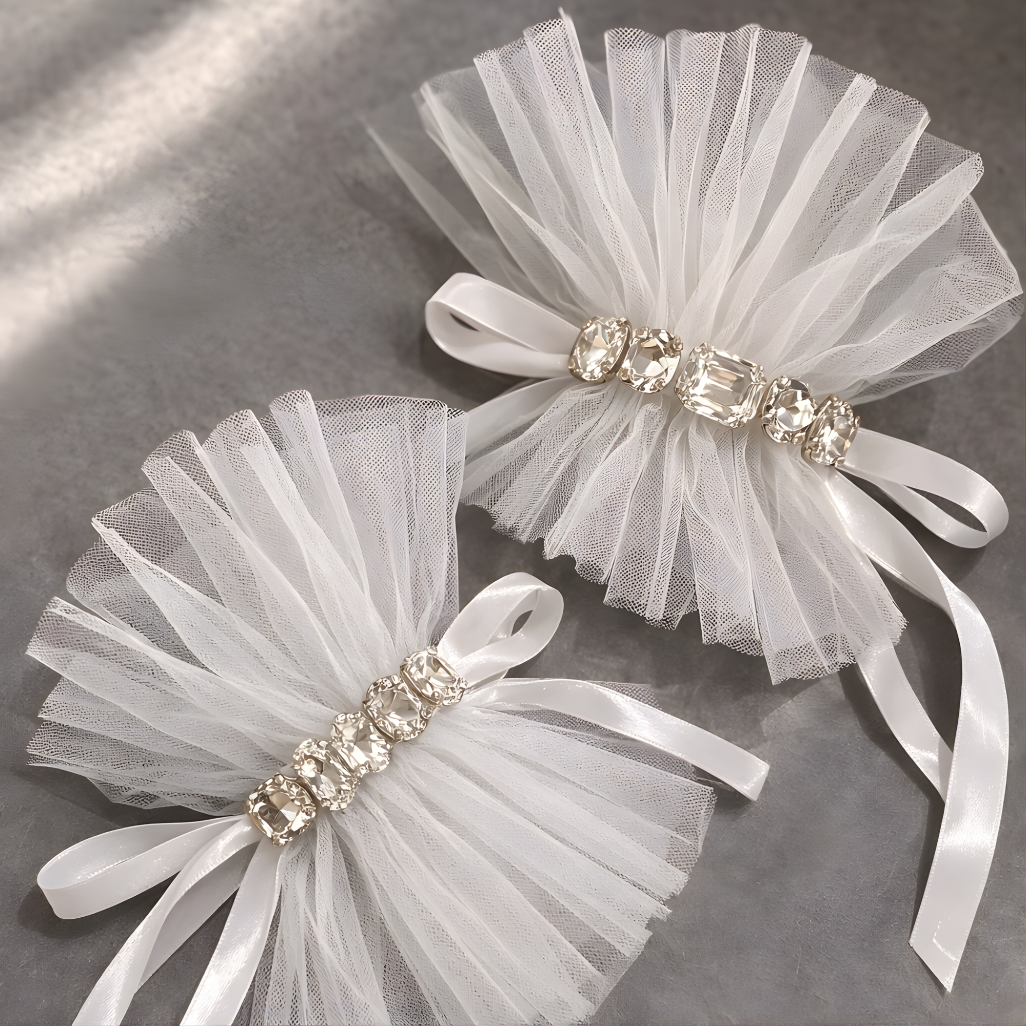 Crystal Tulle Hand Gloves