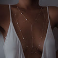 Elegant Back Drop Body Chain Necklace for Women