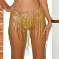 Luxury Crystal Fringe Waist Body Chain Skirt