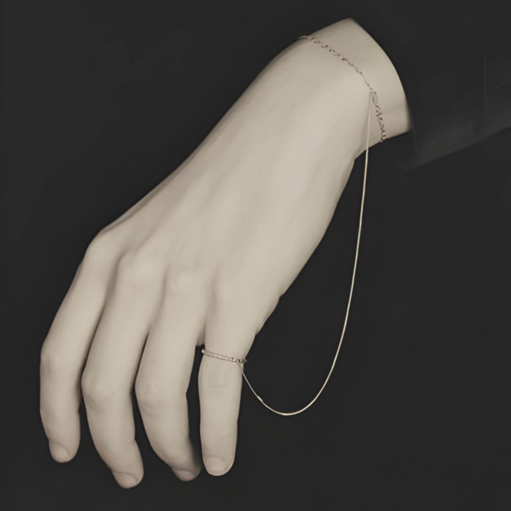 Minimalist Wrist to Ring Chain Bracelet