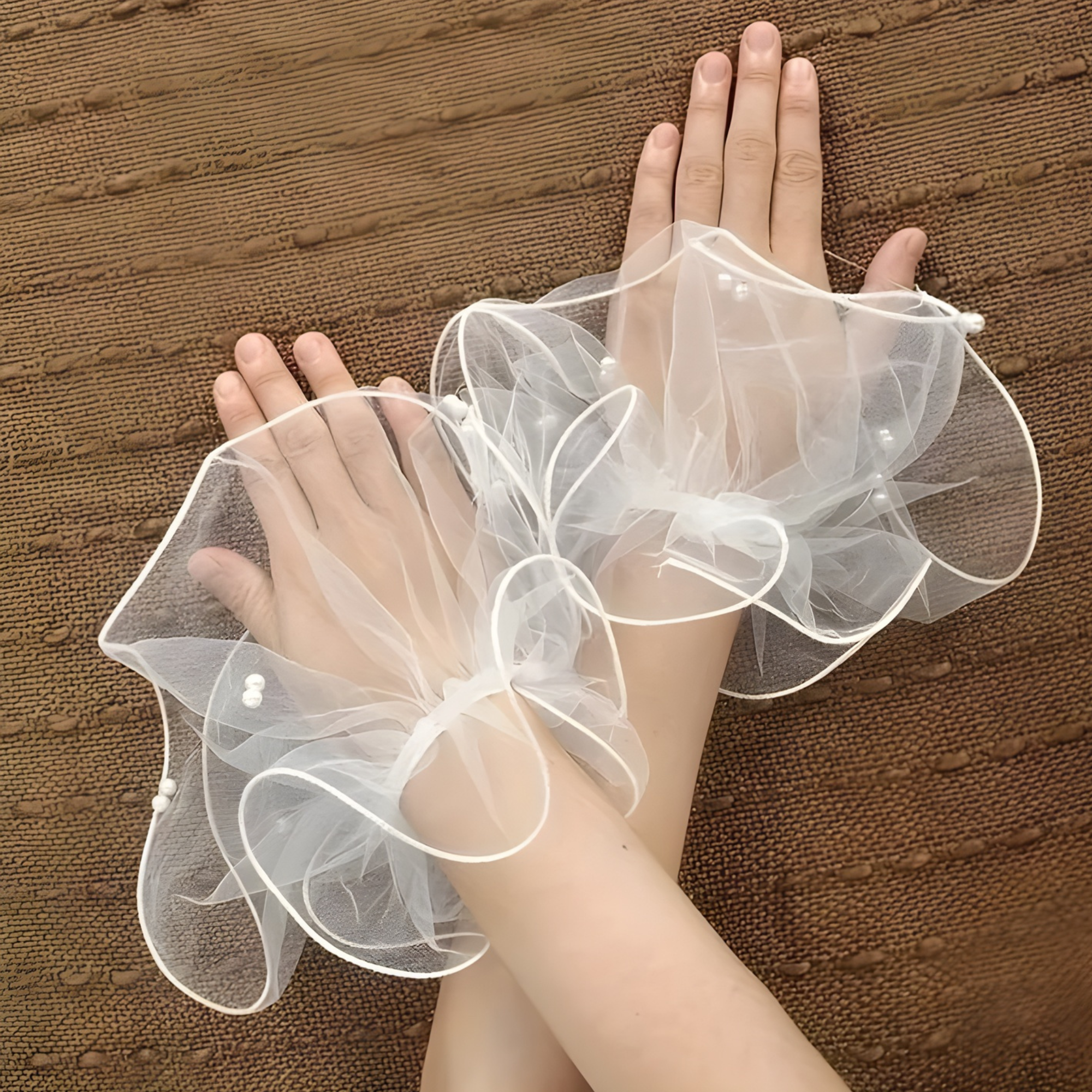 Sheer Tulle Wrist Gloves