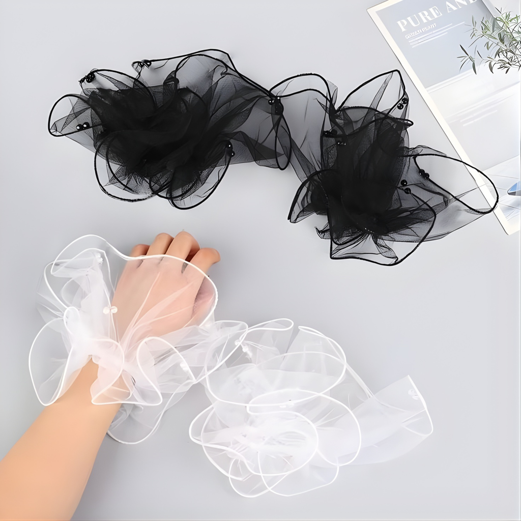 Sheer Tulle Wrist Gloves